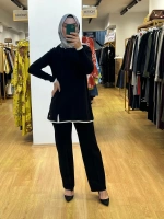 MissDalida Yakası Yırtmaçlı Triko Tunik T25PF-6002