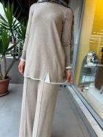 MissDalida Yakası Yırtmaçlı Triko Tunik T25PF-6002