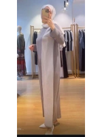 MissDalida Yandan Triko Detaylı Cupra Elbise T24Y-4043