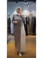 MissDalida Yandan Triko Detaylı Cupra Elbise T24Y-4043