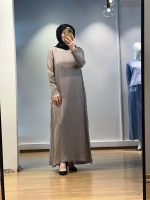 MissDalida Yanları Düğmeli Cupro Elbise 25Y-4052