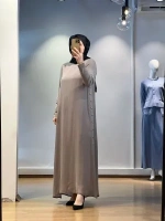 MissDalida Yanları Düğmeli Cupro Elbise 25Y-4052