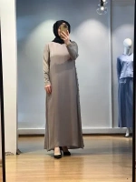 MissDalida Yanları Düğmeli Cupro Elbise 25Y-4052