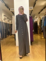 MissDalida Yuvarlak Yaka Düğmeli Uzun Triko Hırka 25Y-9020