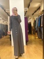 MissDalida Yuvarlak Yaka Düğmeli Uzun Triko Hırka 25Y-9020