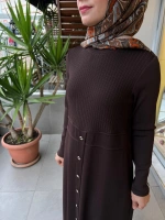 MissDalida Yuvarlak Yaka Fitil Detaylı Elbise T25PF-4005