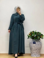 MissWhence Cupro Kapüşonlu Elbise 25Y-37811