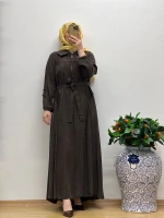 MissWhence Cupro Kapüşonlu Elbise 25Y-37811