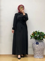 MissWhence Cupro Kapüşonlu Elbise 25Y-37811