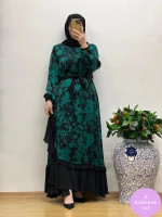 MissWhence Desenli Cupro Elbise 25Y-37832