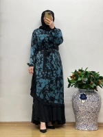 MissWhence Desenli Cupro Elbise 25Y-37832