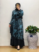 MissWhence Desenli Cupro Elbise 25Y-37832