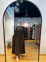 MissWhence Fermuar Detaylı Cupro Elbise 25Y-37830