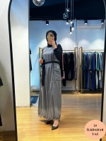 MissWhence Fermuarlı Tencel Kot Elbise 35807