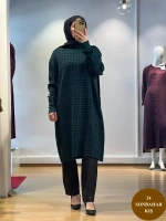 MissWhence Kazayağı Desenli Triko Tunik 34011