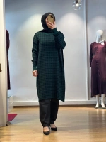 MissWhence Kazayağı Desenli Triko Tunik 34011