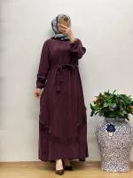 MissWhence Nakış Detaylı Ferm.Cupro Elbise 25Y-37800