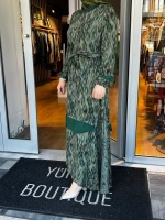 MissWhence Şifon Detaylı Cupra İpek Elbise 35837