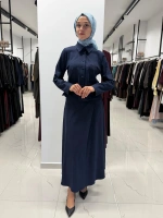Nakış Detaylı Crop Denim Ceket Navy 3268253