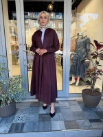 Natural %100 Keten Lastikli Etek Takım TD-4318