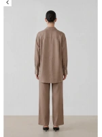 Natural %100 Keten Pantolonlu Takım TD-4269