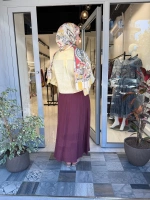 Naturel %100 Keten Kloş Etek TD-3550