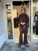 Patchwork Tunik Kahverengi 40009