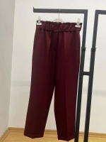 Sentez Beli Lastikli İnce Duble Paça Pantolon 25Y-SZ-5514
