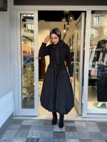 Tafta Elbise Siyah 40808