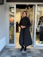 Tafta Elbise Siyah 40808