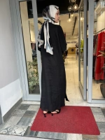 Yakasız Yırtmaç Detaylı Ferace 2268285