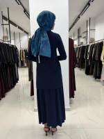 Yuvarlak Yaka Basic Tunik Navy 3266009