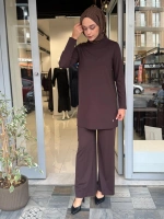Yuvarlak Yaka Basic Tunik Cacao 3266009