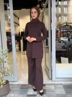 Yuvarlak Yaka Basic Tunik Cacao 3266009