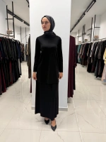 Yuvarlak Yaka Basic Tunik Black 3266009