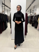 Yuvarlak Yaka Basic Tunik Black 3266009