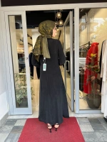 Yuvarlak Yaka Cupro Uzun Elbise 2264304