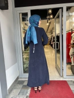 Yuvarlak Yaka Cupro Uzun Elbise 2264304