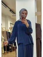 Zems Lacivert Taş Detaylı Takım 25Y-2T006