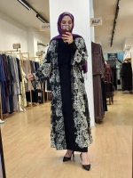 Zems Tül Kap Siyah Desenli 25Y-2668