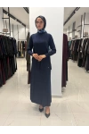 Kalın Fitilli Beli Lastikli Tunik Navy 3266003