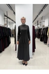 Kalın Fitilli Beli Lastikli Tunik Black 3266003