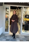 Tafta Elbise Kahverengi 40808