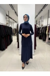 Yuvarlak Yaka Basic Tunik Navy 3266009