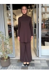 Yuvarlak Yaka Basic Tunik Cacao 3266009