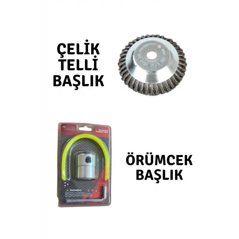 Rapco Motorlu Tırpan Çelik Telli Başlık ve Örümcek Başlık