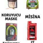 Motorlu Tırpan Seti Koruyucu Maske-Misina-Örümcek Başlık-Yağ