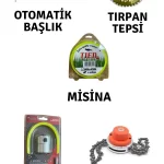 Motorlu Tırpan 4 lü Başlık Seti ve Tien Tırpan Misinası