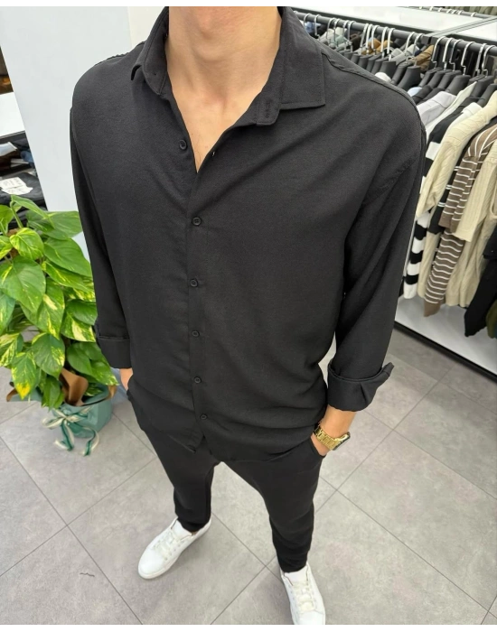 Alt Üst Keten Takım Siyah