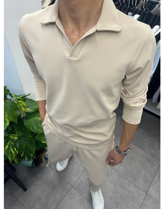 Ottoman Kumaş Alt Üst Takım Bej